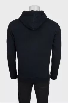 Men's black hoodie with logo