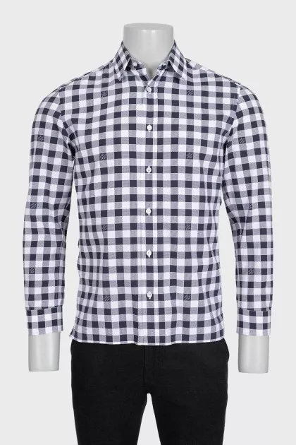 Мужская рубашка в клетчатый принт Damier
