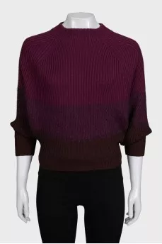 Wool sweater with wide sleeves