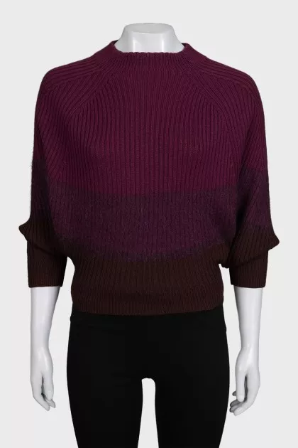 Wool sweater with wide sleeves