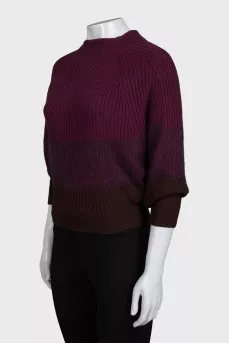 Wool sweater with wide sleeves