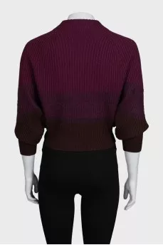 Wool sweater with wide sleeves