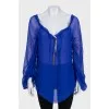 Blue transparent blouse