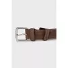 Men's brown suede belt