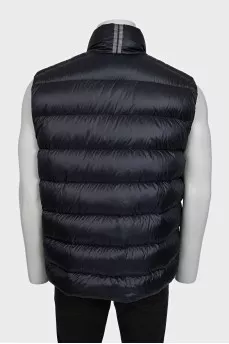 Men's down vest with a zipper
