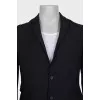 Men's single-breasted wool and linen jacket
