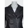 Men's black leather jacket with tag
