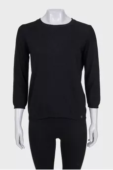 Black jumper decorated with crystals