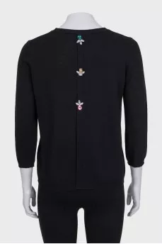 Black jumper decorated with crystals