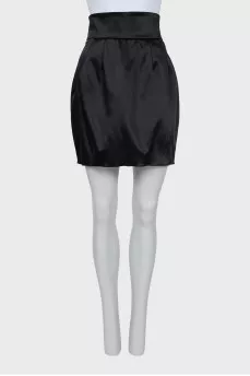 Fitted skirt with zip and buttons