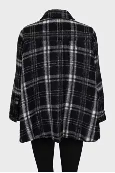 Cropped plaid coat