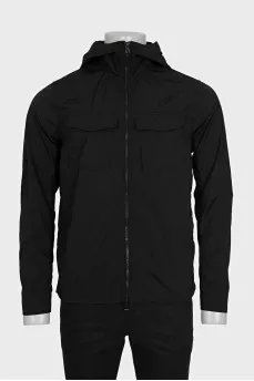 Men's windbreaker with button pockets