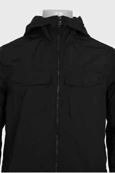 Men's windbreaker with button pockets