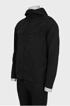 Men's windbreaker with button pockets