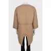 Brown jacket with wide sleeves