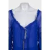 Blue transparent blouse