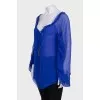 Blue transparent blouse