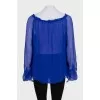 Blue transparent blouse