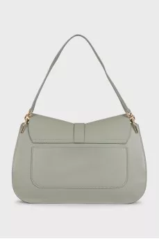 Olive leather shoulder bag