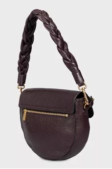 Purple leather crossbody