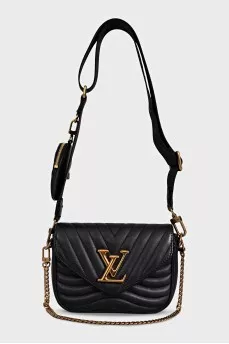 New Wave Multi-Pochette Crossbody Bag in Black