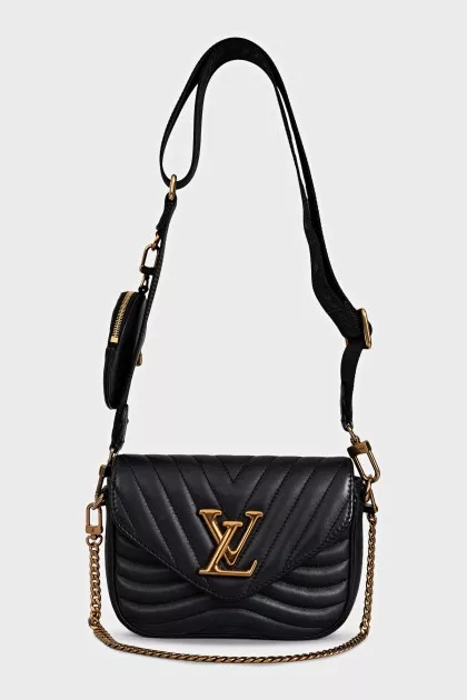 New Wave Multi-Pochette Crossbody Bag in Black