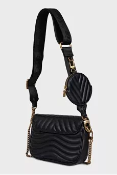New Wave Multi-Pochette Crossbody Bag in Black