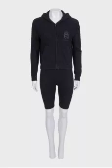 Black suit with cycling shorts