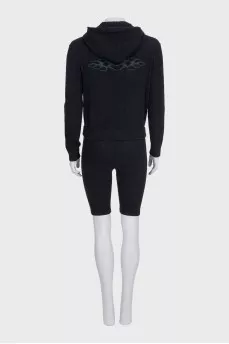 Black suit with cycling shorts