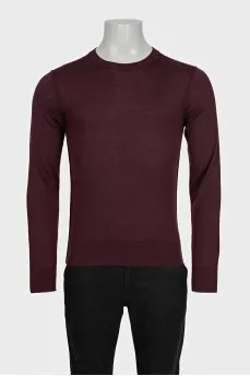 Men's purple cashmere jumper