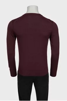 Men's purple cashmere jumper