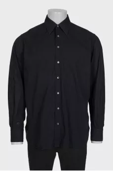 Men's black striped shirt