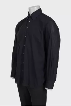 Men's black striped shirt