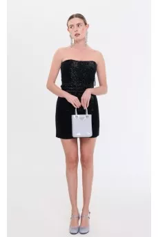 Rectangular patent leather bag
