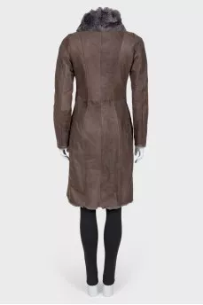 Sheepskin leather coat