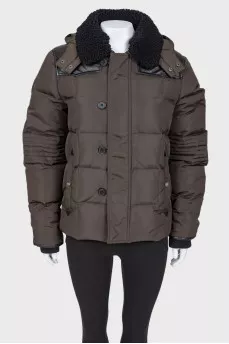 Dark green hooded jacket
