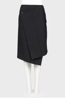 Black wool skirt
