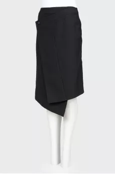 Black wool skirt