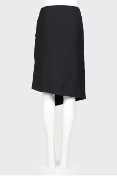Black wool skirt