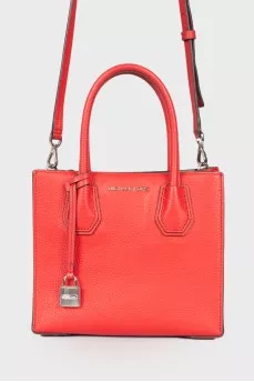 Red bag with a metal lock