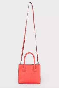 Red bag with a metal lock