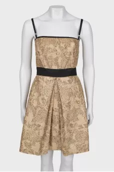 Golden dress with lurex