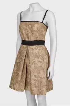 Golden dress with lurex