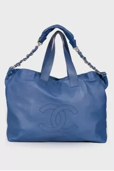 Сумка Blue Calfskin Leather XL Soft Edgy Tote
