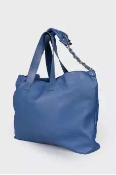 Сумка Blue Calfskin Leather XL Soft Edgy Tote
