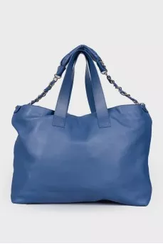 Сумка Blue Calfskin Leather XL Soft Edgy Tote
