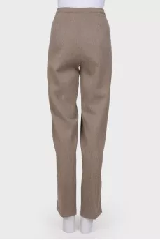 High-waisted trousers made of wool
