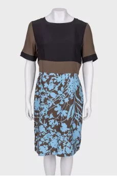 Silk dress with print