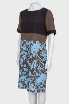 Silk dress with print