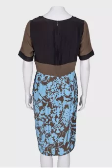 Silk dress with print